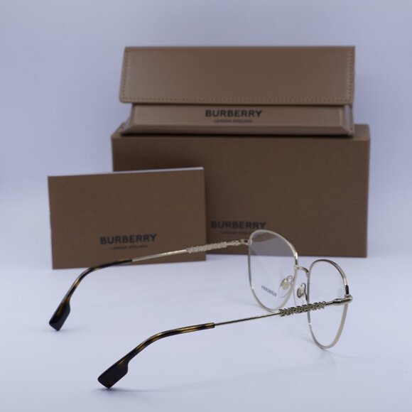 Burberry BE1376 1340 Cat eye Eyeglasses 55mm - Light Gold - Picture 6 of 10